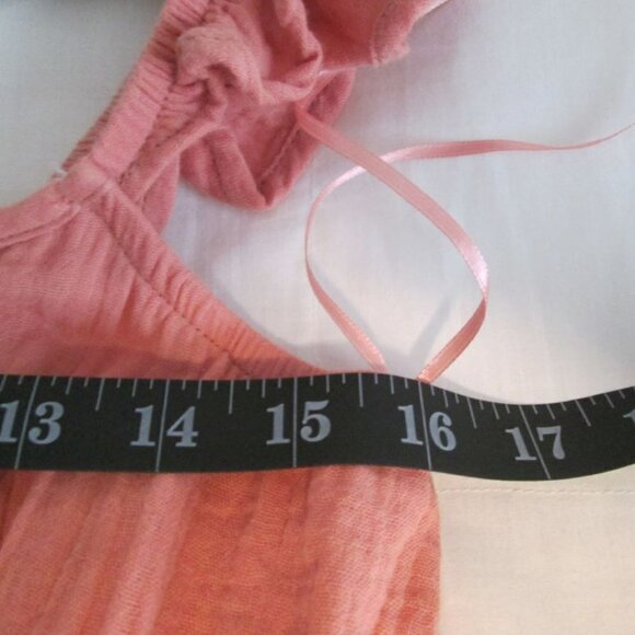 SOCIALITE Crinkled Smocked Mini Dress Size Large-Coral-NWT - Picture 11 of 16